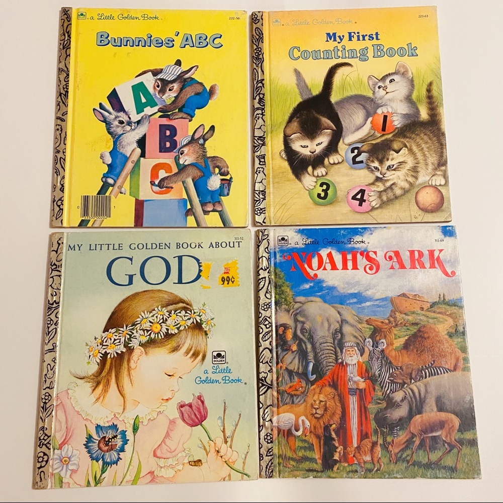 Lot Of 4 Vintage Little Golden Books